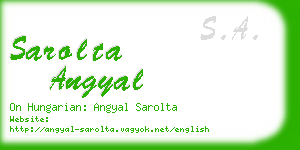 sarolta angyal business card